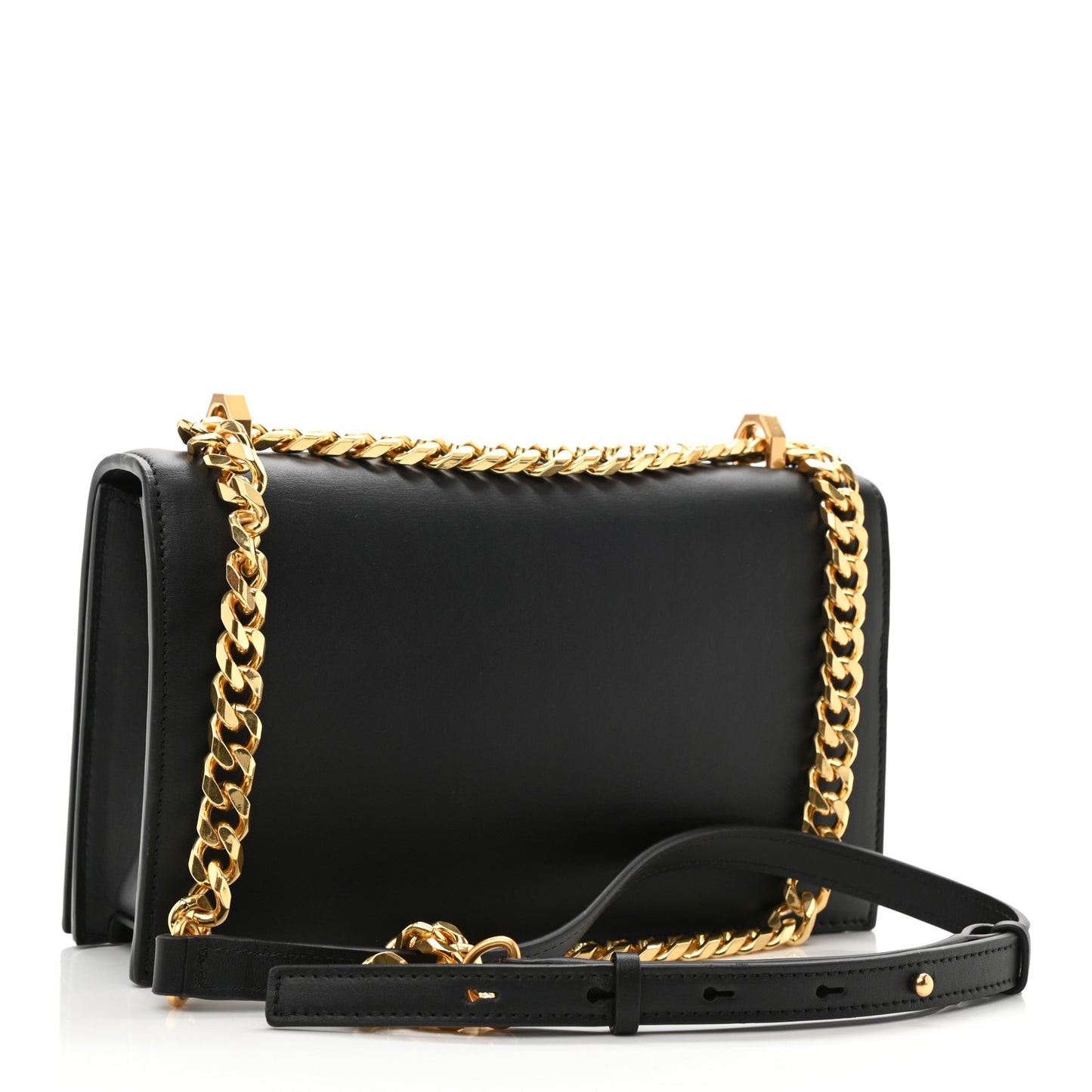 Calfskin Knuckle Shoulder Bag Black
