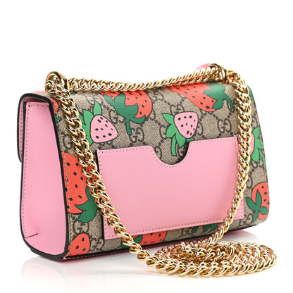 Gucci GG Supreme Monogram Strawberry Small Padlock Shoulder Bag 3 of 13