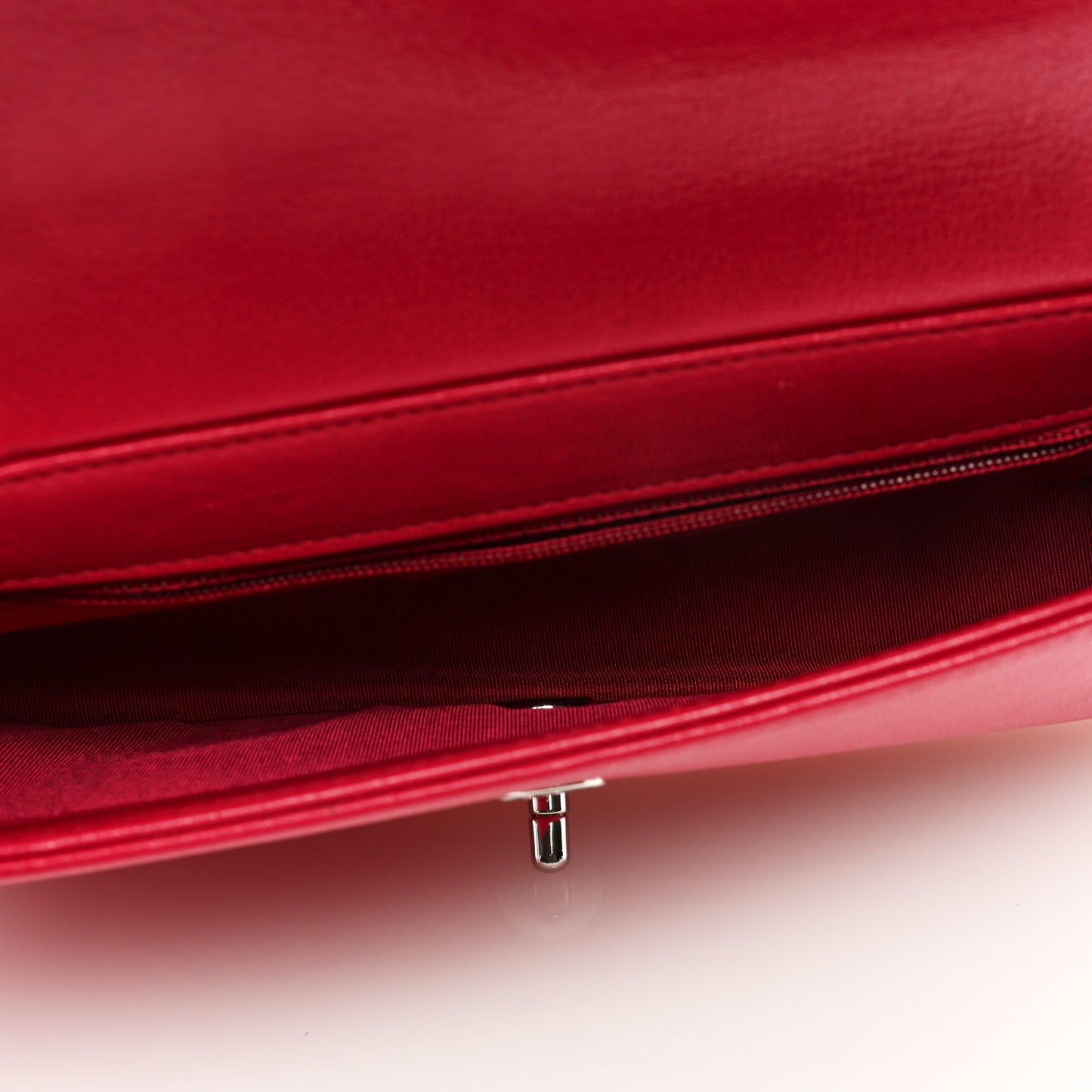 Sheepskin Quilted Medium Vintage Mademoiselle Flap Red
