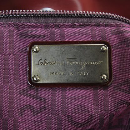 FASHIONPHILE SALVATOREFERRAGAMOPatentLeatherLargeGancioCelticoHobo 7 of 8
