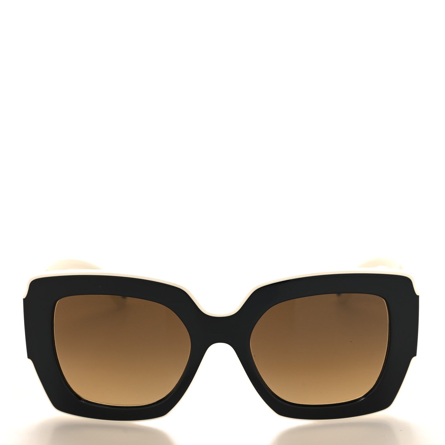 Acetate Square Sunglasses 6059 Black White