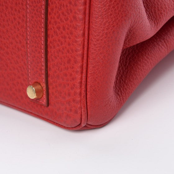 Hermes Buffle Skipper Birkin 35 Rouge Casaque 39 of 41