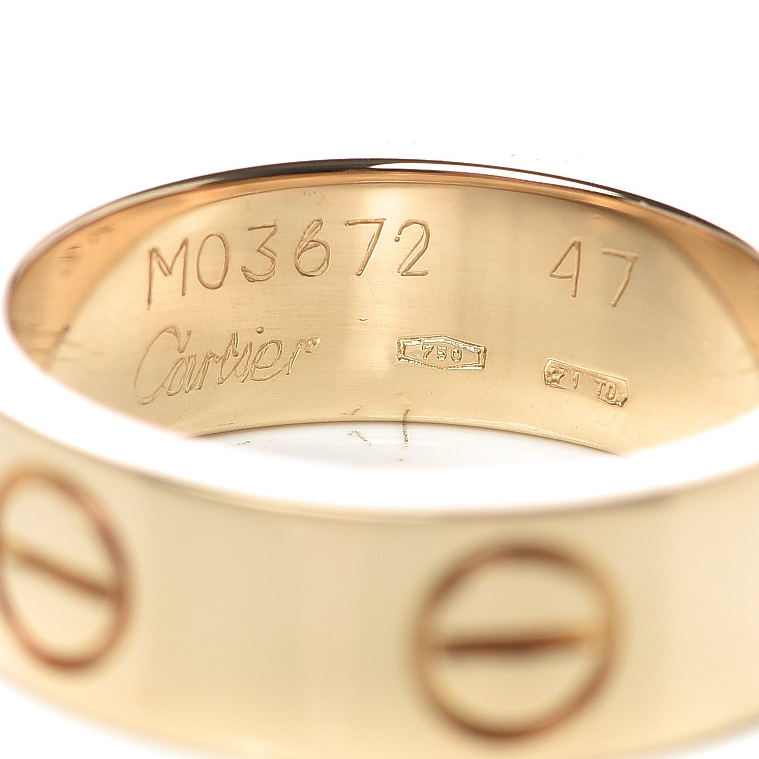 Cartier 18K Yellow Gold 5.5mm LOVE Ring 47 4 4 of 4