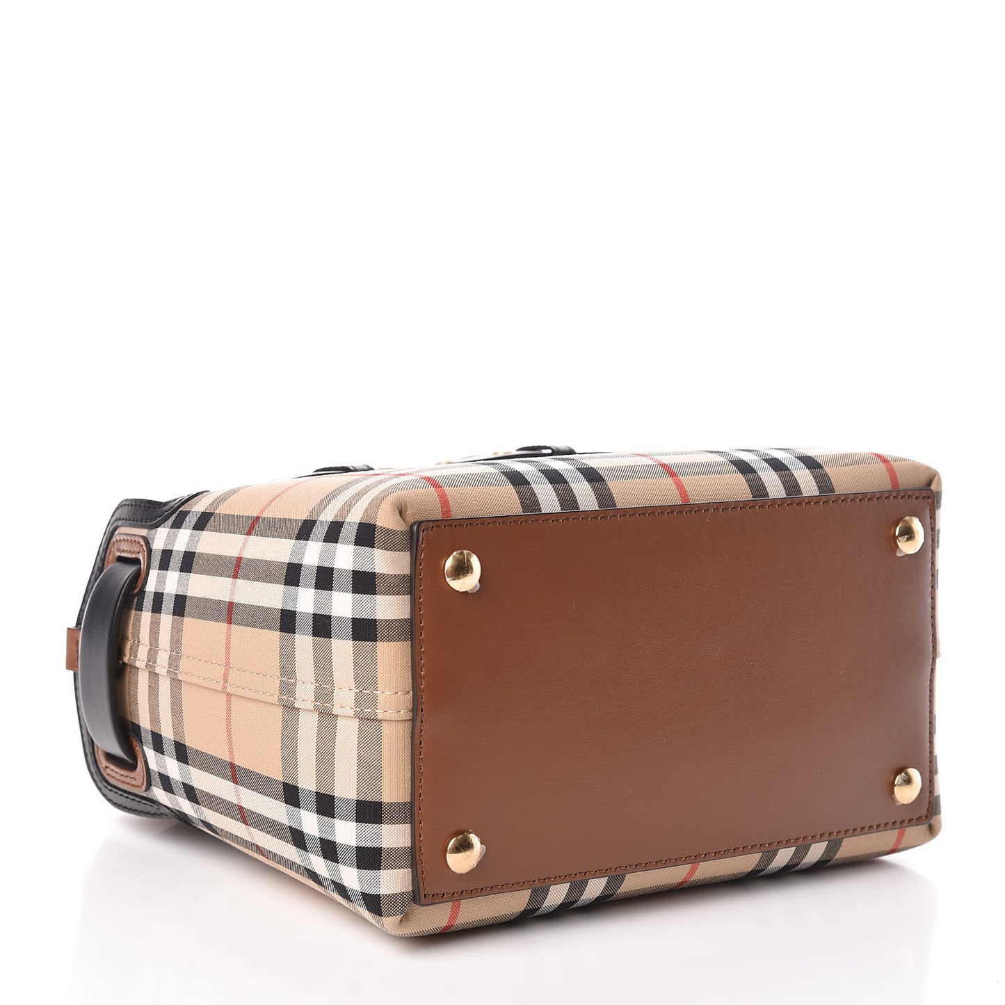 Calfskin Vintage Check Triple Stud Mini Belt Bag Archive Beige