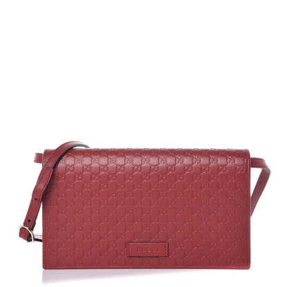 Gucci Microguccissima Crossbody Wallet Red 1 of 6