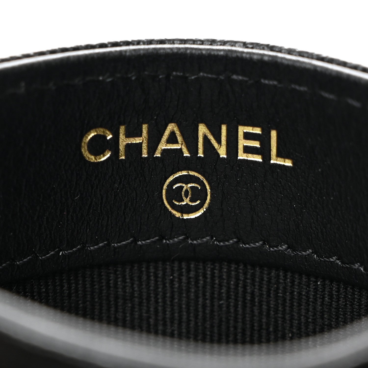 Chanel Caviar Quilted Studded CC Card Holder Black 6 of 9