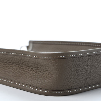 Hermes Taurillon Clemence Amazone Evelyne TPM Etoupe Bleu Indigo 5 of 9