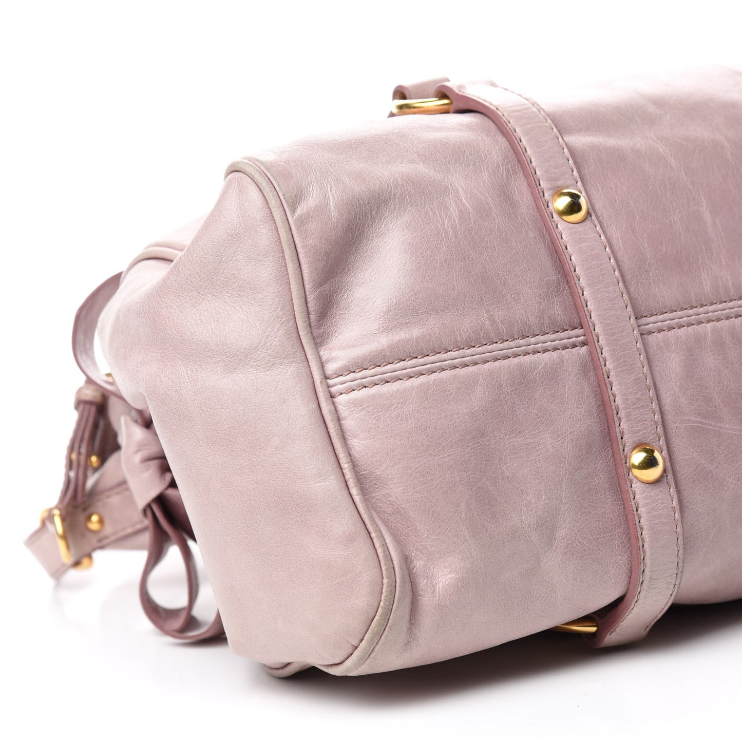 Vitello Lux Large Bow Bag Mughetto