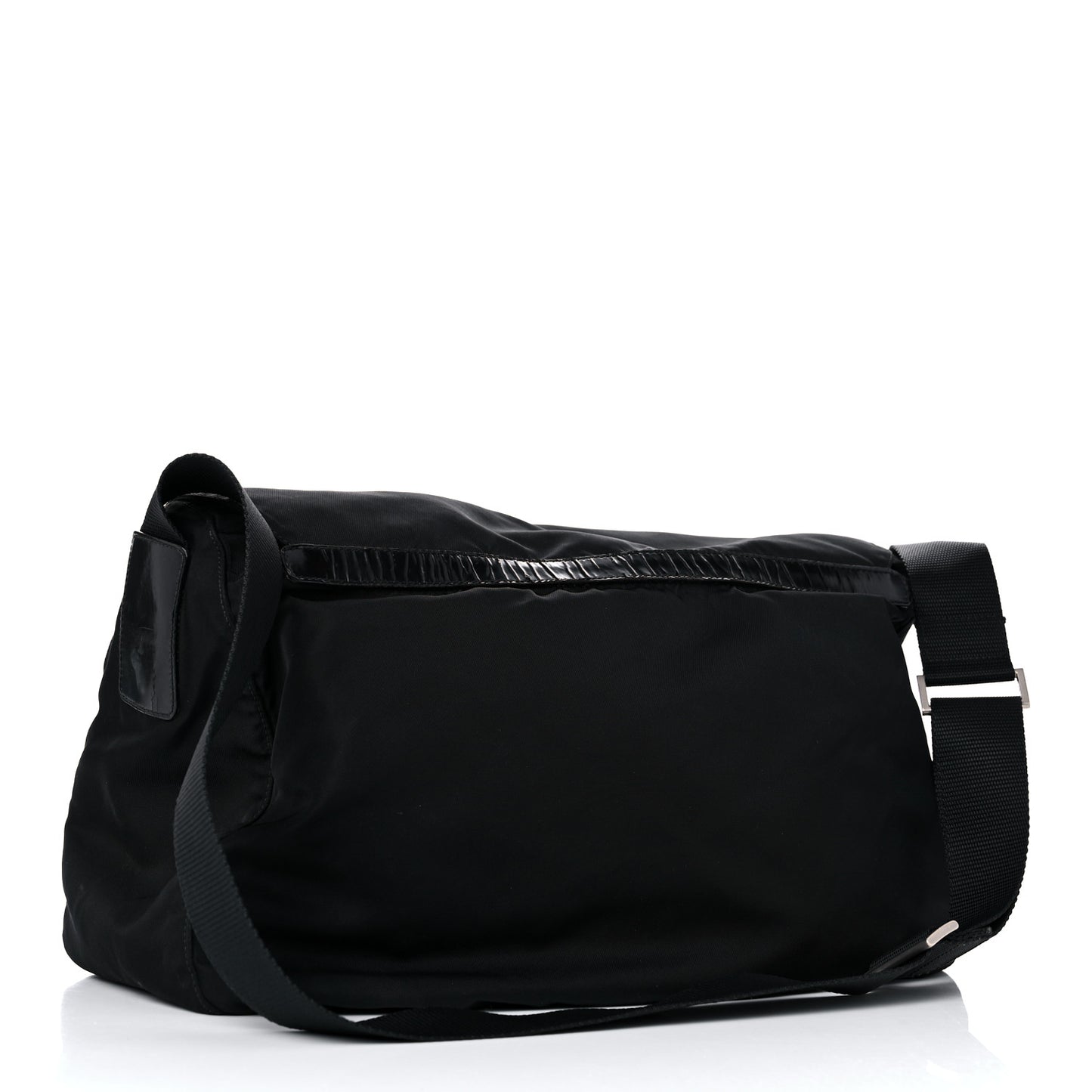 Nylon Vela Messenger Bag Black