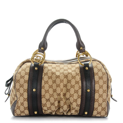 Gucci Monogram Interlocking Medium Boston Dark Brown 1 of 7