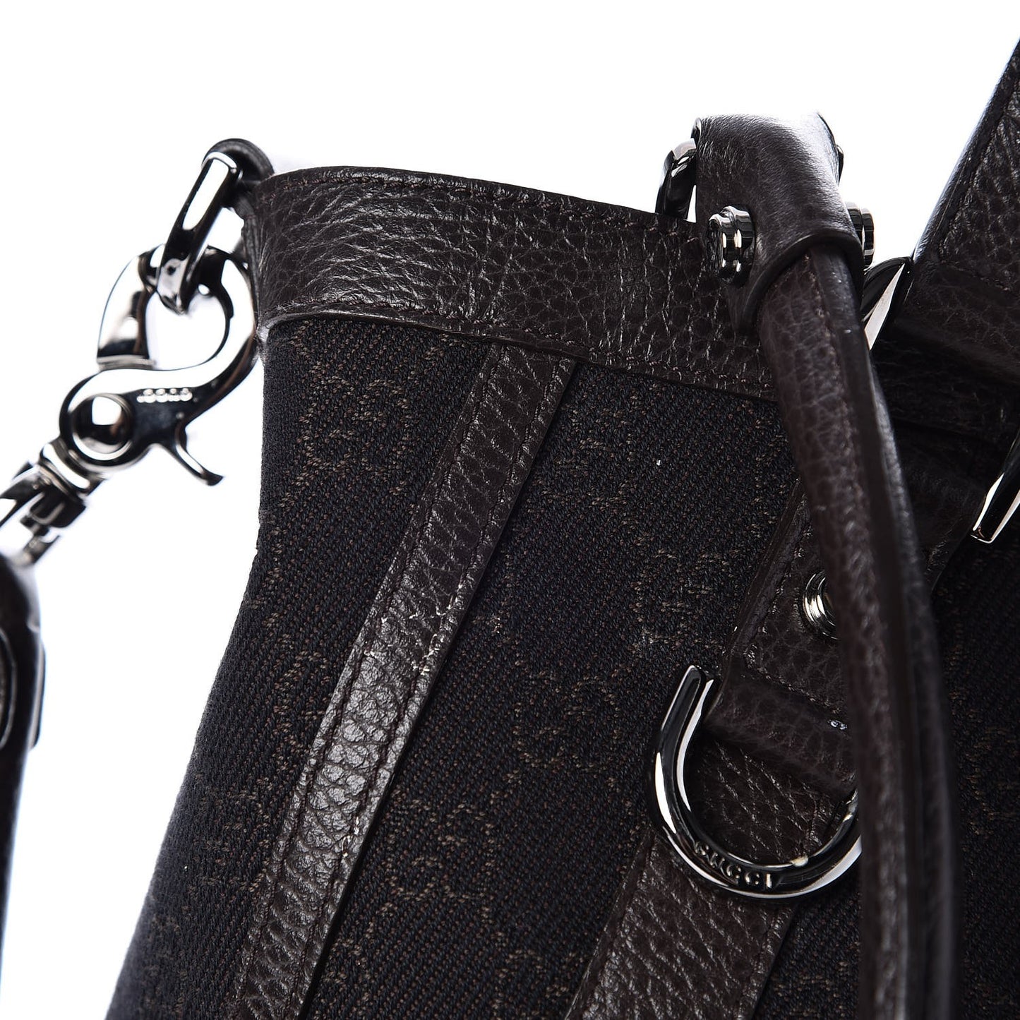 Monogram Medium Abbey Convertible Tote Dark Brown
