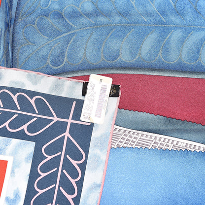 Hermes Silk Selle d'Officier En Grande Tenue Scarf 90 Rouge Blue Jean Ciel 4 of 5