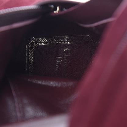 Christian Dior Suede Knee High Boots 36.5 Burgundy 9 of 13