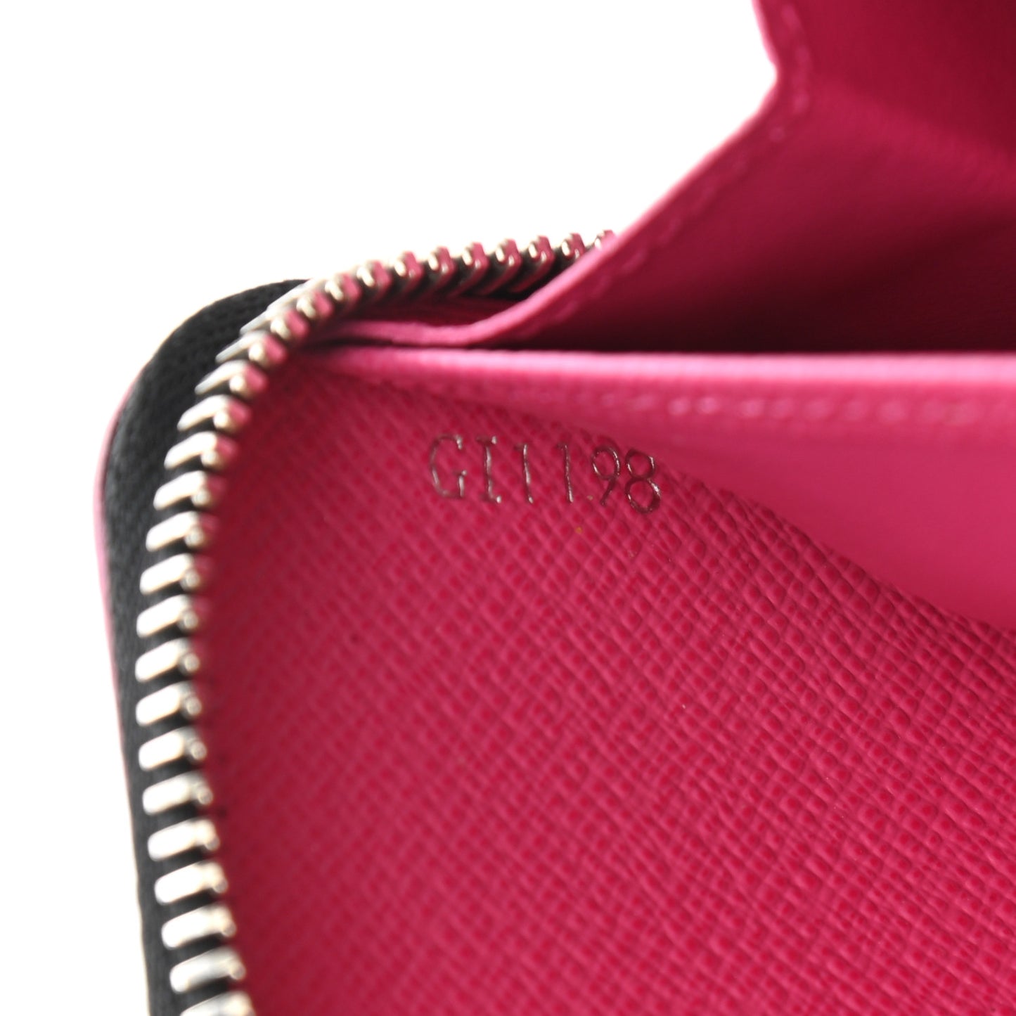 Epi Zippy Wallet Black Hot Pink
