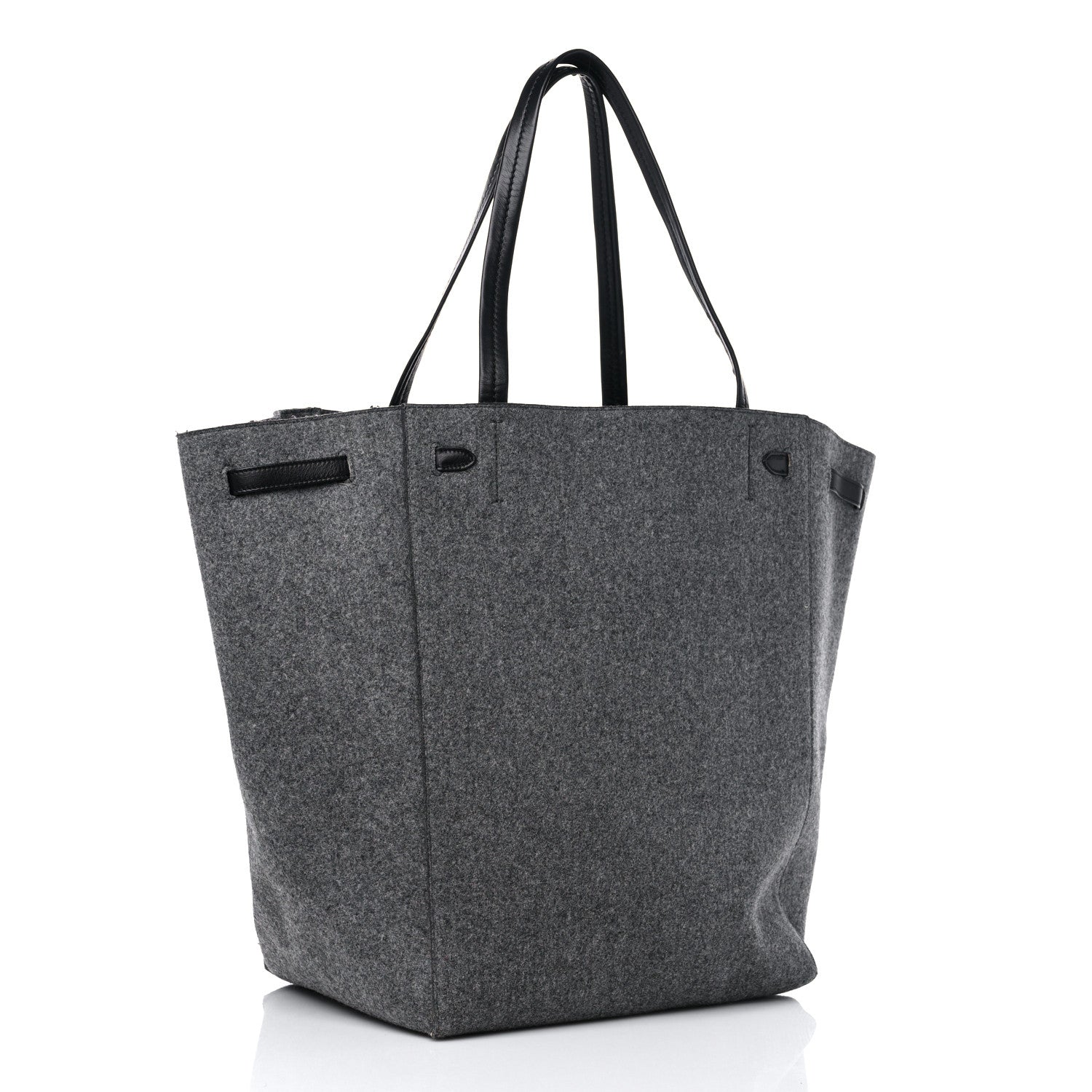 Celine Felt Calfskin Medium Belt Cabas Phantom Black White 2 of 10