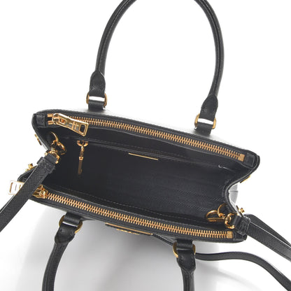 Prada Saffiano Lux Small Galleria Double Zip Tote Black 6 of 9