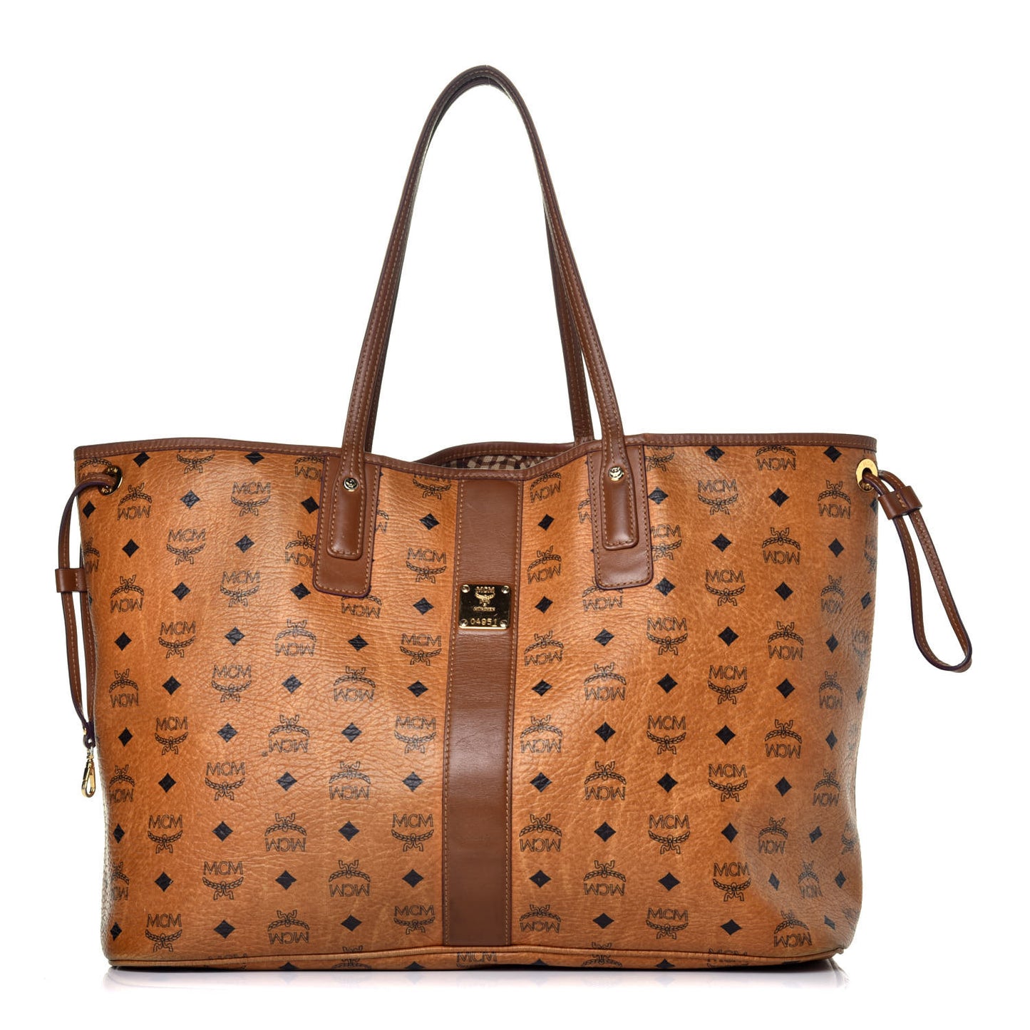 Visetos Large Liz Reversible Shopper Tote Cognac