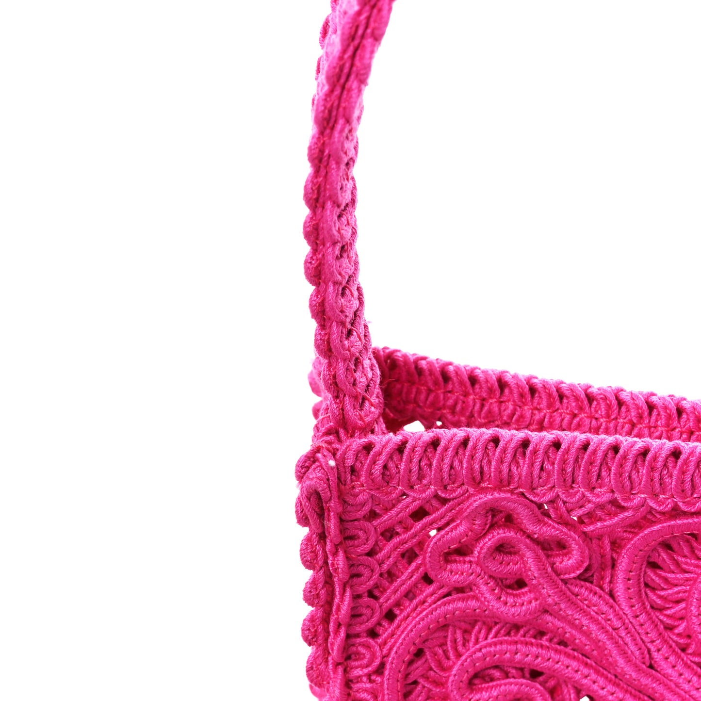 Cordonetto Lace Shoulder Bag Fuchsia