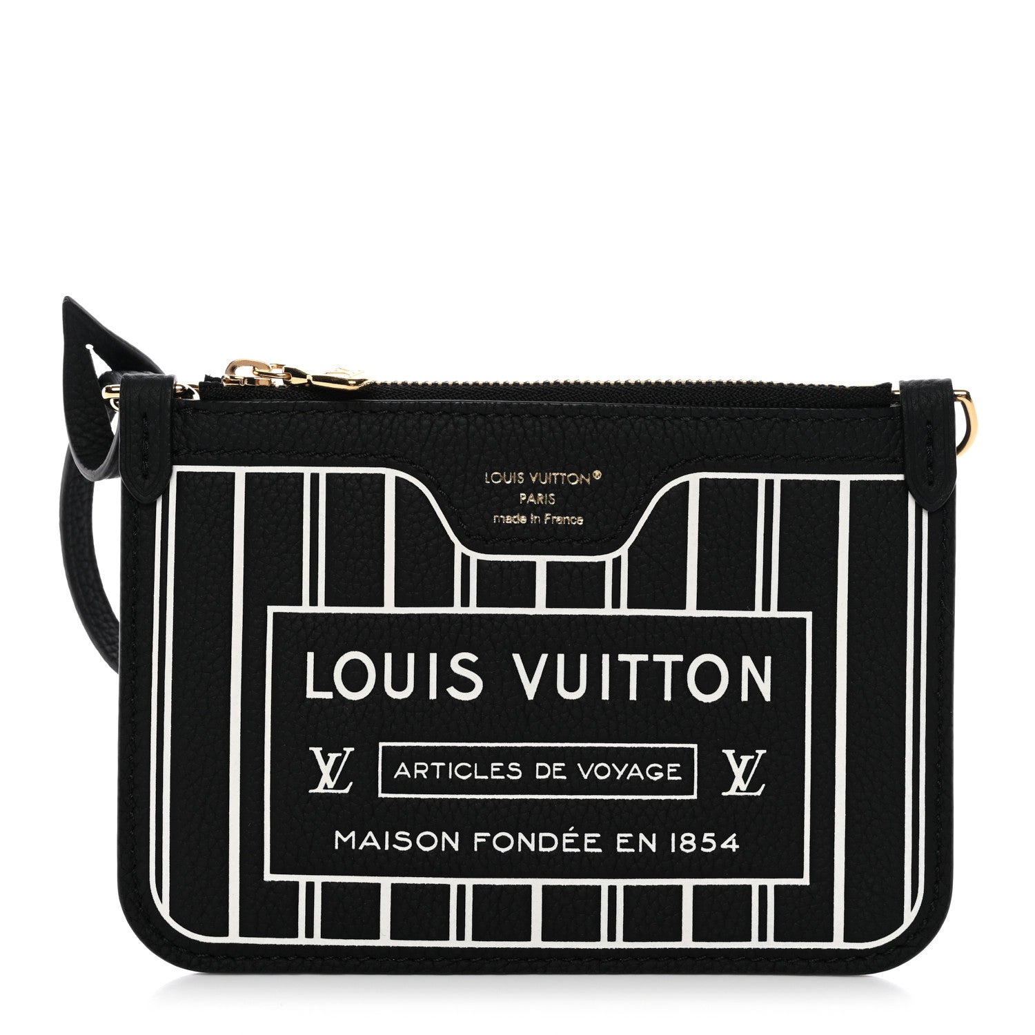 Louis Vuitton Calfskin Neverfull Inside Out BB Pochette Black 1 of 6