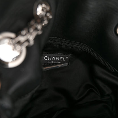 Chanel Sequin Striped Medium Reissue Flap Black Silver 6 of 10