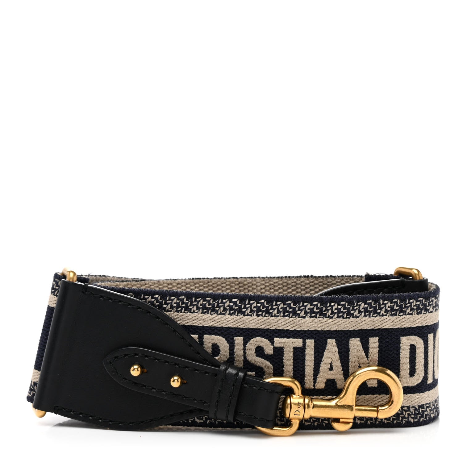 Christian Dior Canvas Embroidered Shoulder Strap Blue 1 of 5