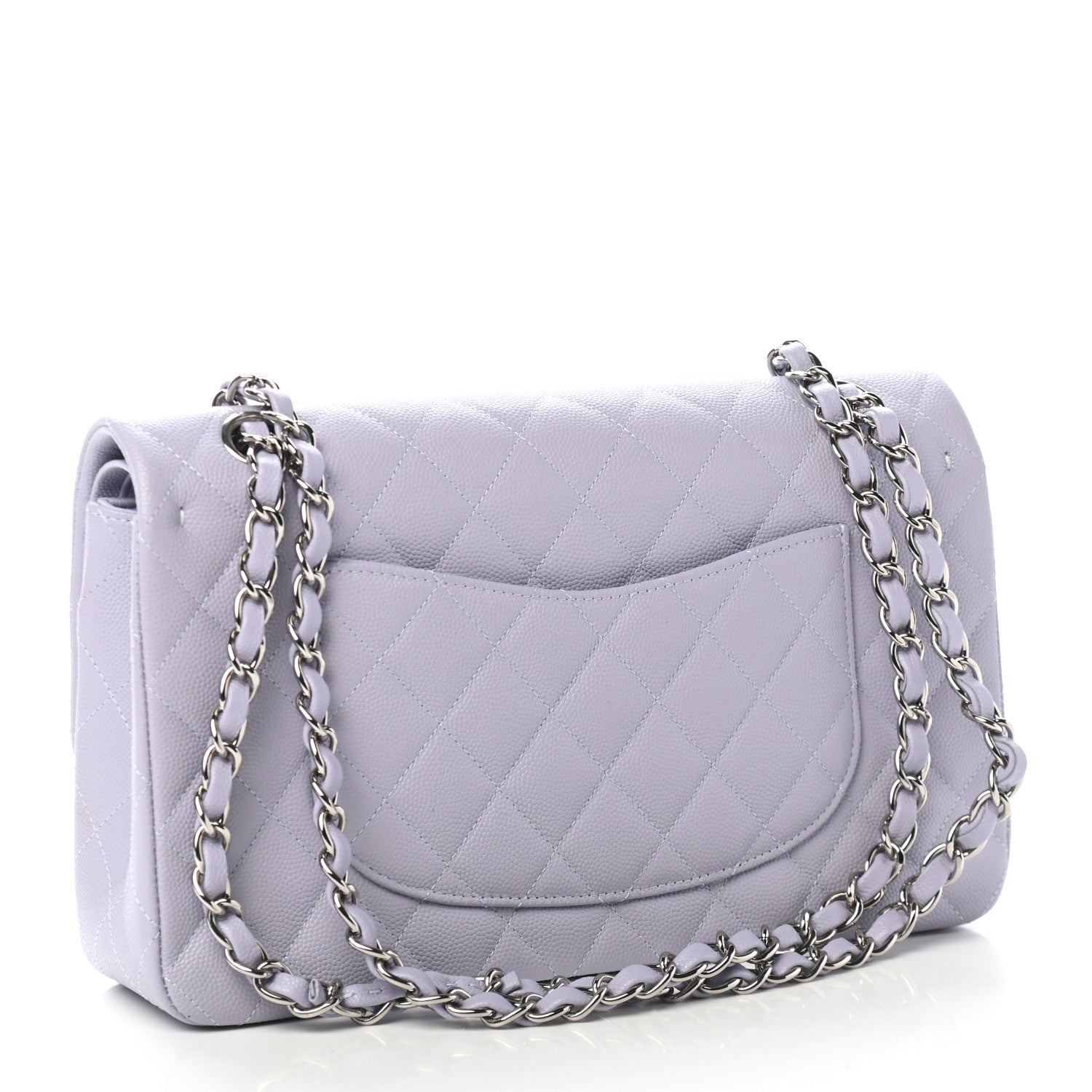 Chanel Caviar Quilted Medium Double Flap Light Purple 3 of 9