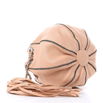 Chanel Lambskin Satin Mini Drawstring Tassel Shoulder Bag Rose Clair 4 of 10