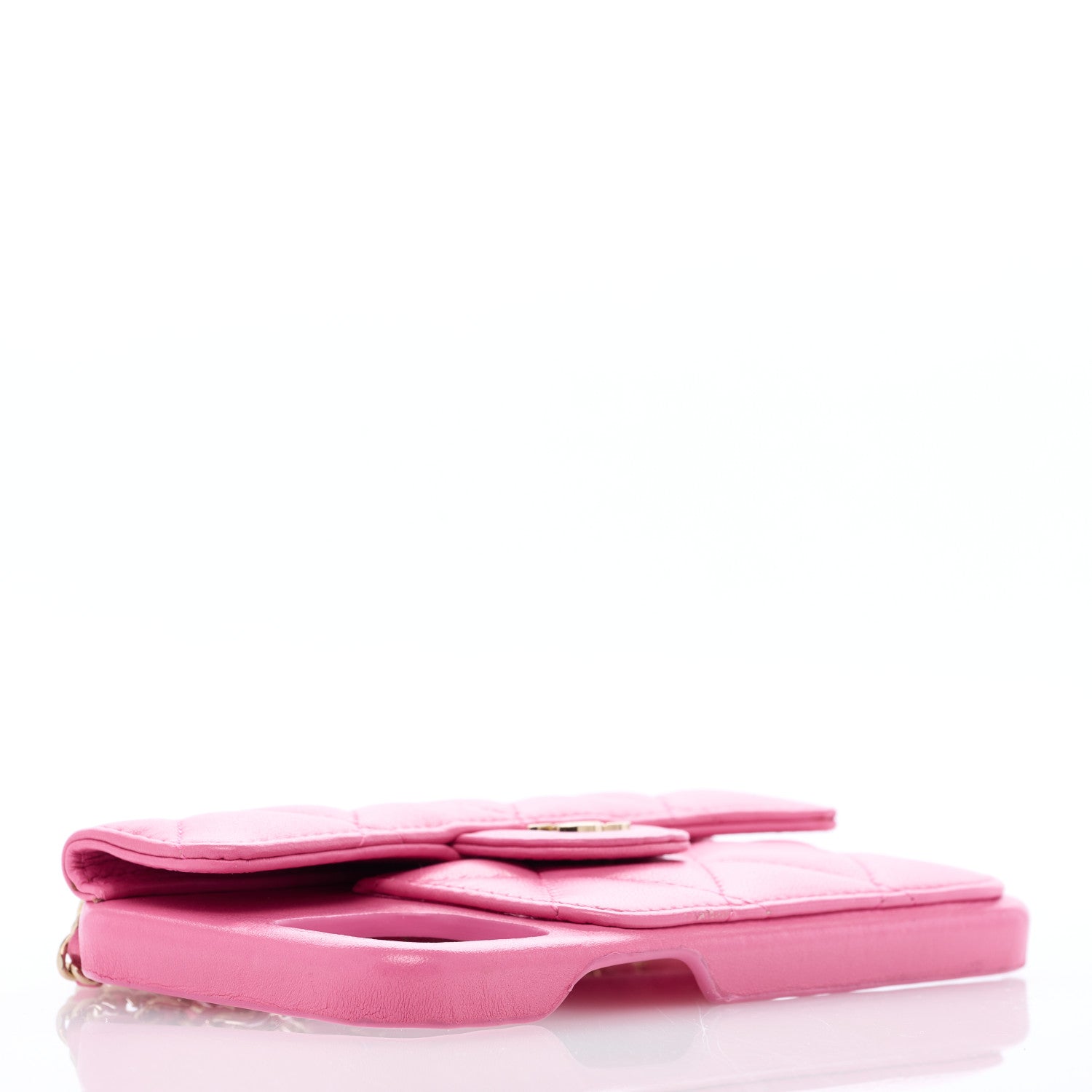 Chanel Lambskin Quilted iPhone XII Case With Chain Pink 3 of 6