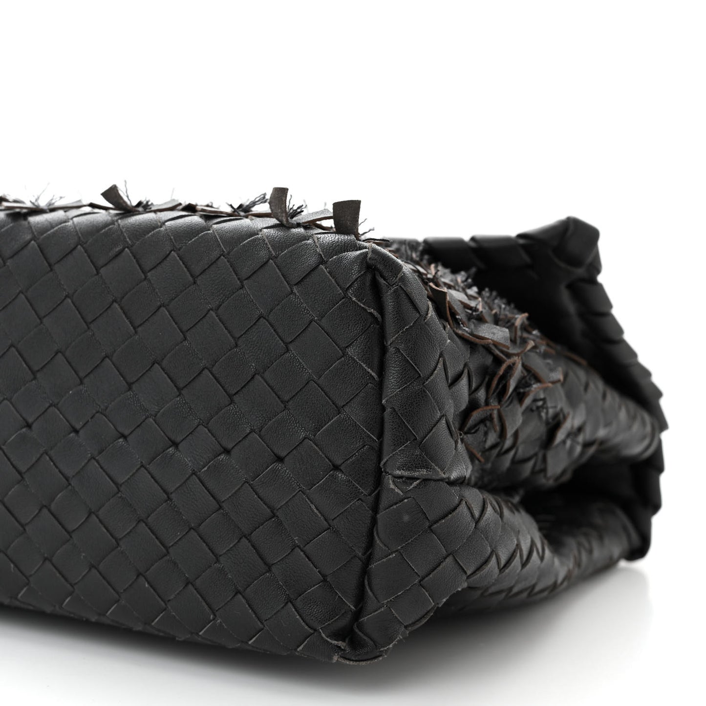 Nappa Intrecciato Fringe Flap Black