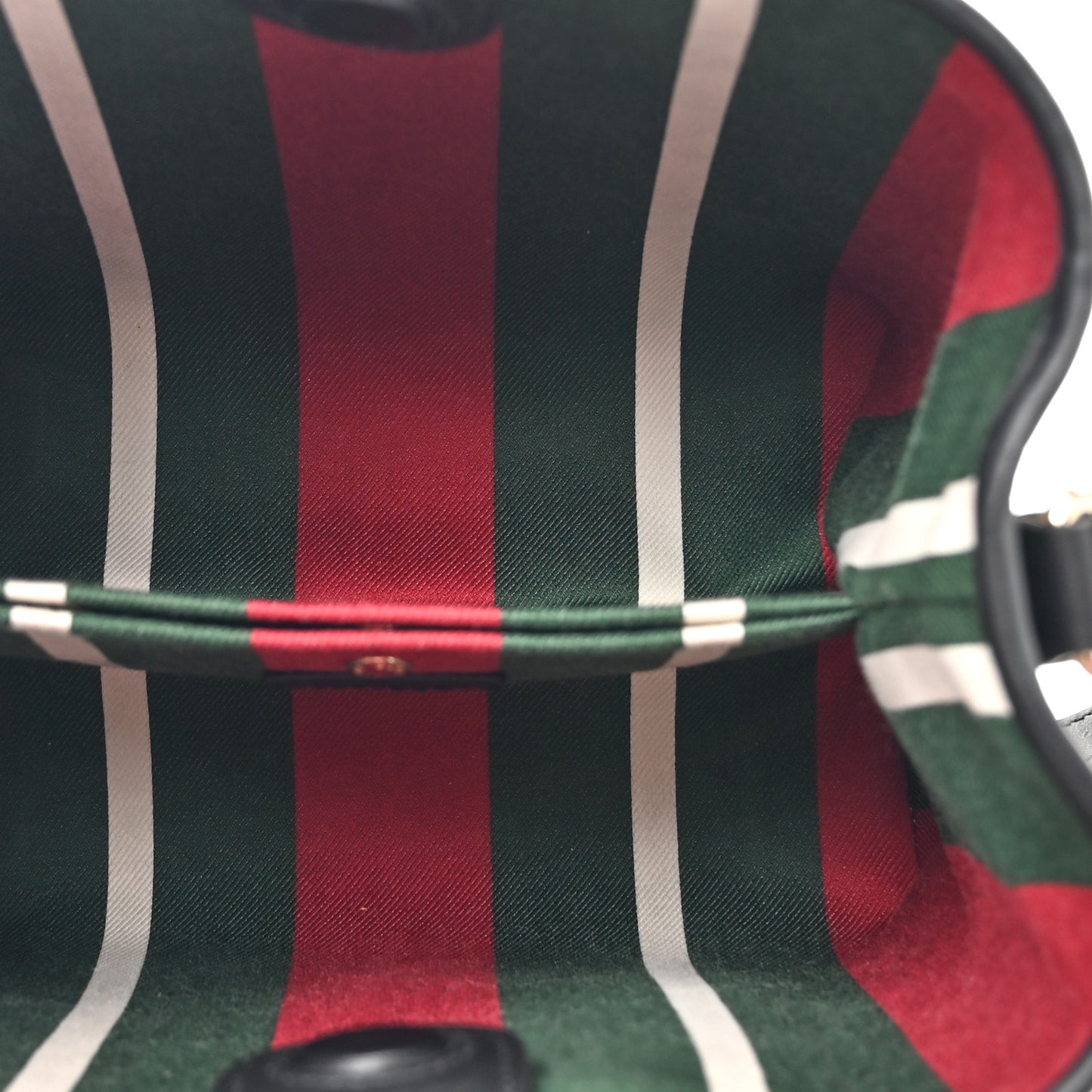 GG Supreme Monogram Emblem Mini Bucket Bag Beige Dark Brown Black