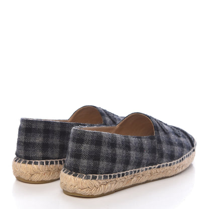Chanel Flannel CC Espadrilles 38 Dark Grey Black 4 of 13