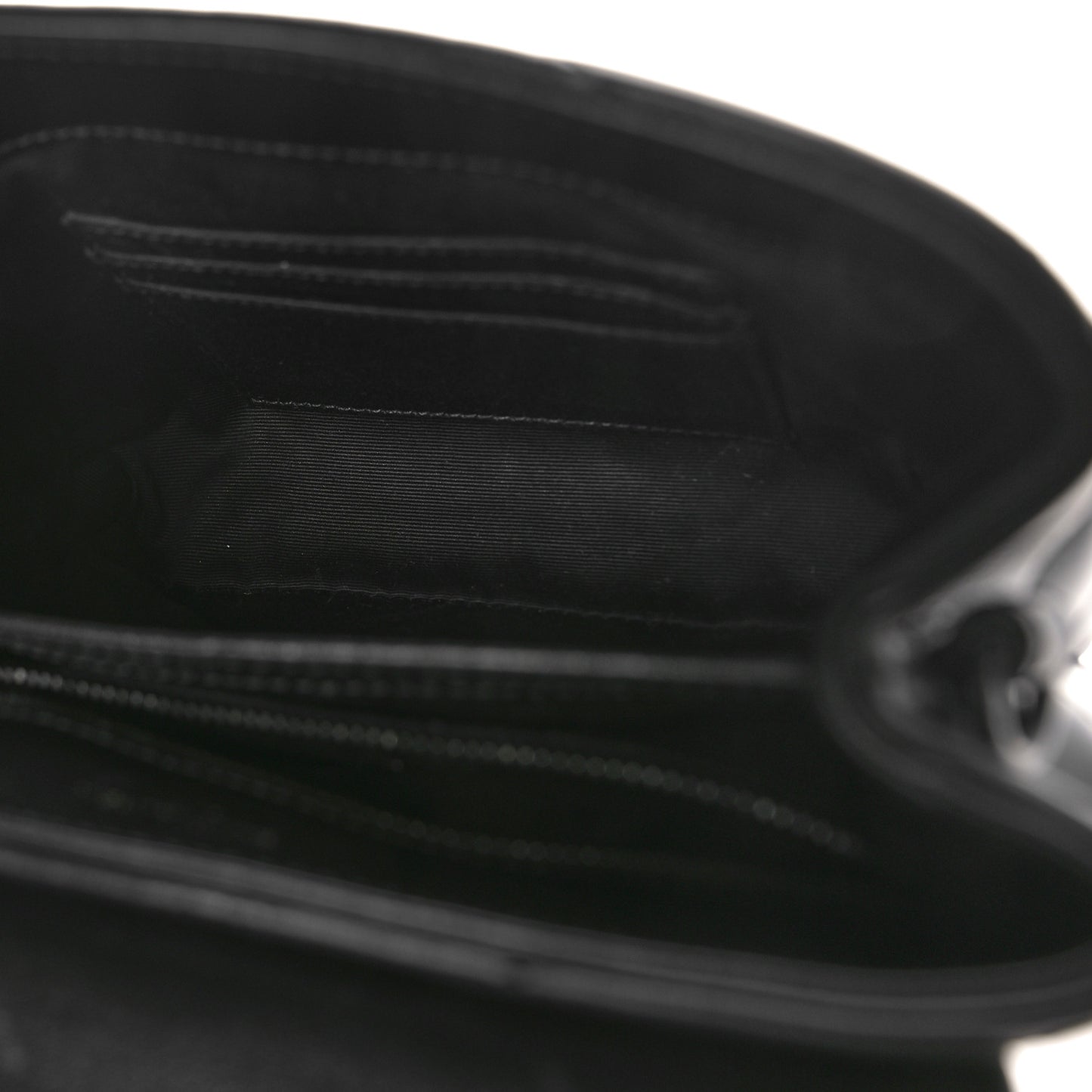 Calfskin Y Quilted Monogram Monochrome Toy Loulou Crossbody Bag Black