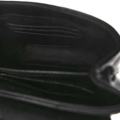 Saint Laurent Calfskin Y Quilted Monogram Monochrome Toy Loulou Crossbody Bag Black 5 of 8