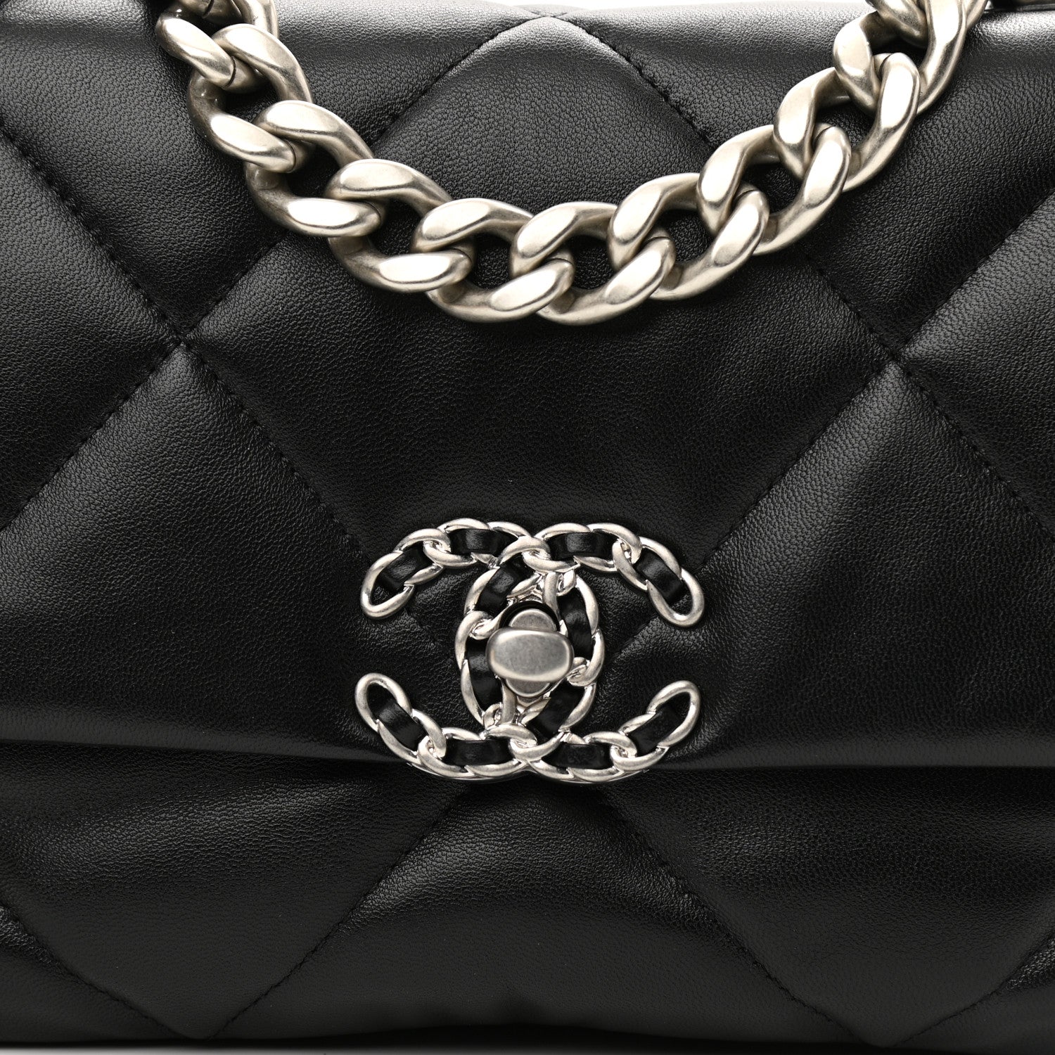Chanel Lambskin Quilted Medium Chanel 19 Flap Black 8 of 11
