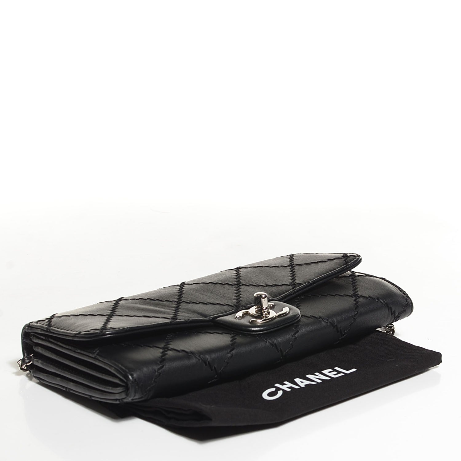 Chanel Calfskin Ultimate Stitch Clutch Flap Black 4 of 9