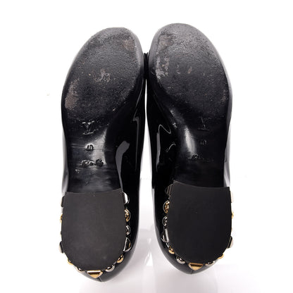 Louis Vuitton Patent Grosgrain Bow Ballet Flats 40 Black 7 of 16