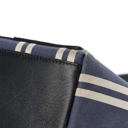 Balenciaga Canvas Striped S Navy Cabas Navy 12 of 17