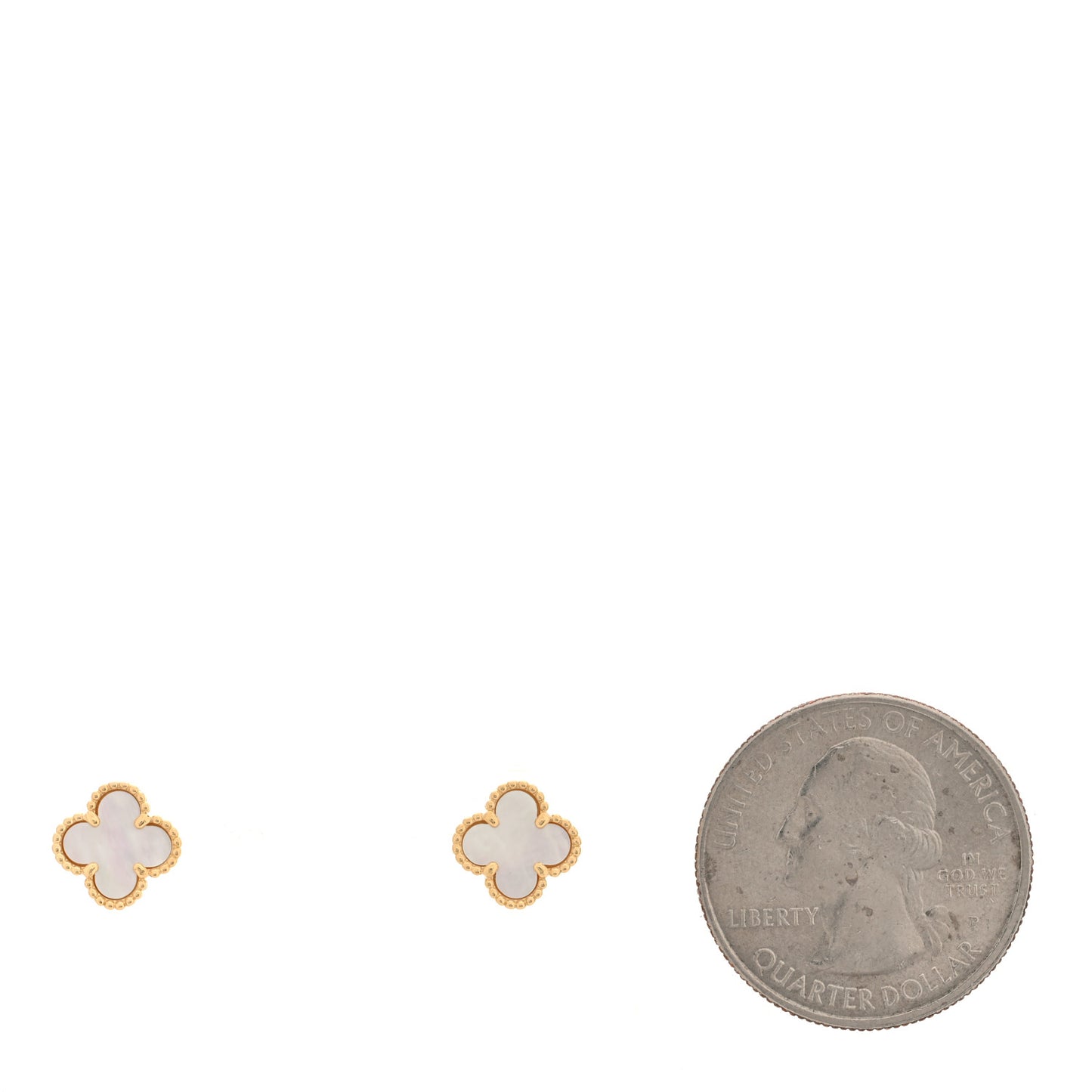 18K Yellow Gold Mother of Pearl Sweet Alhambra Earrings