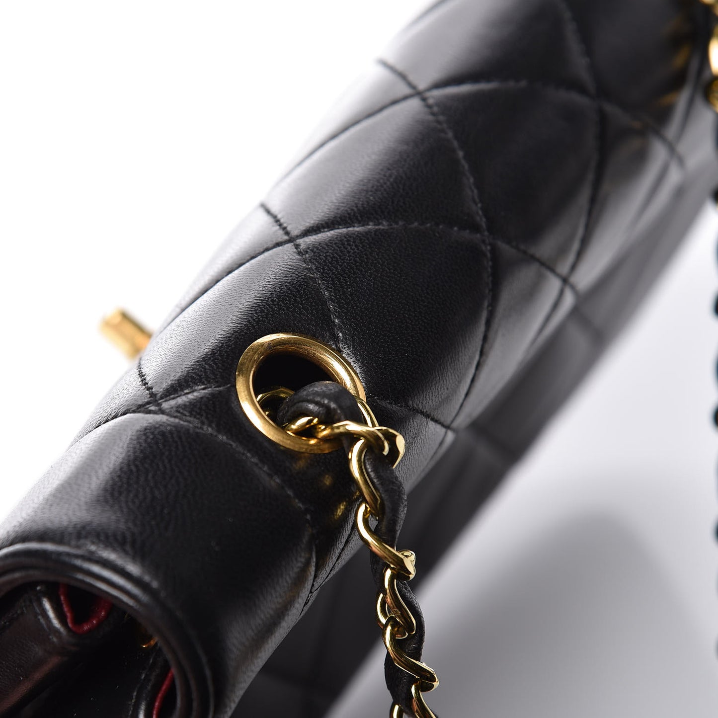 Lambskin Quilted Small Single Flap Black