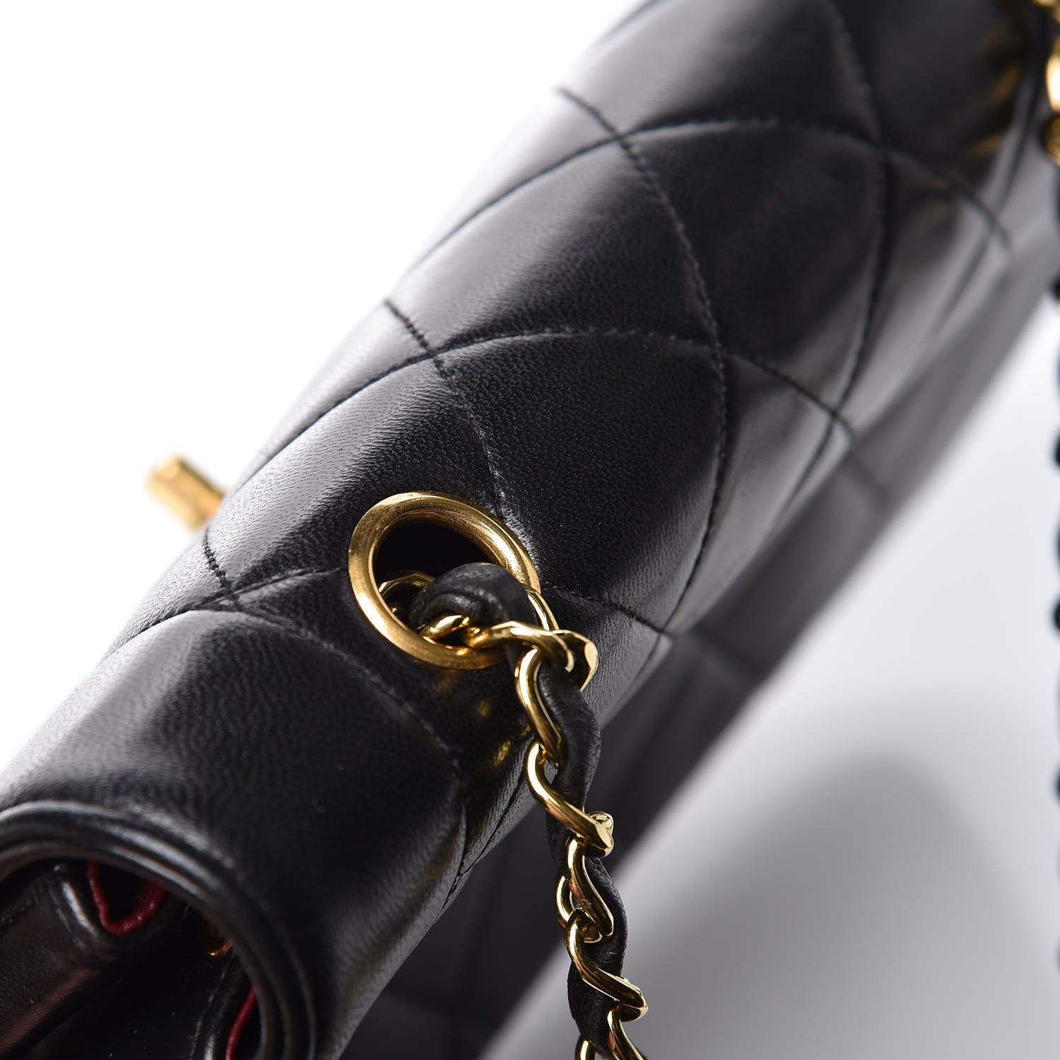 Chanel Lambskin Quilted Small Single Flap Black 14 of 16