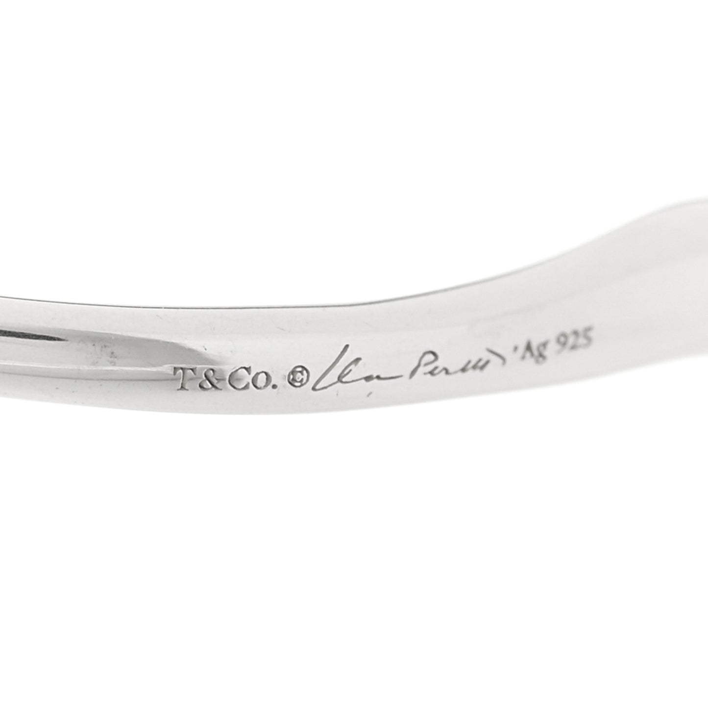 Sterling Silver Elsa Peretti Open Heart Hoop Earrings