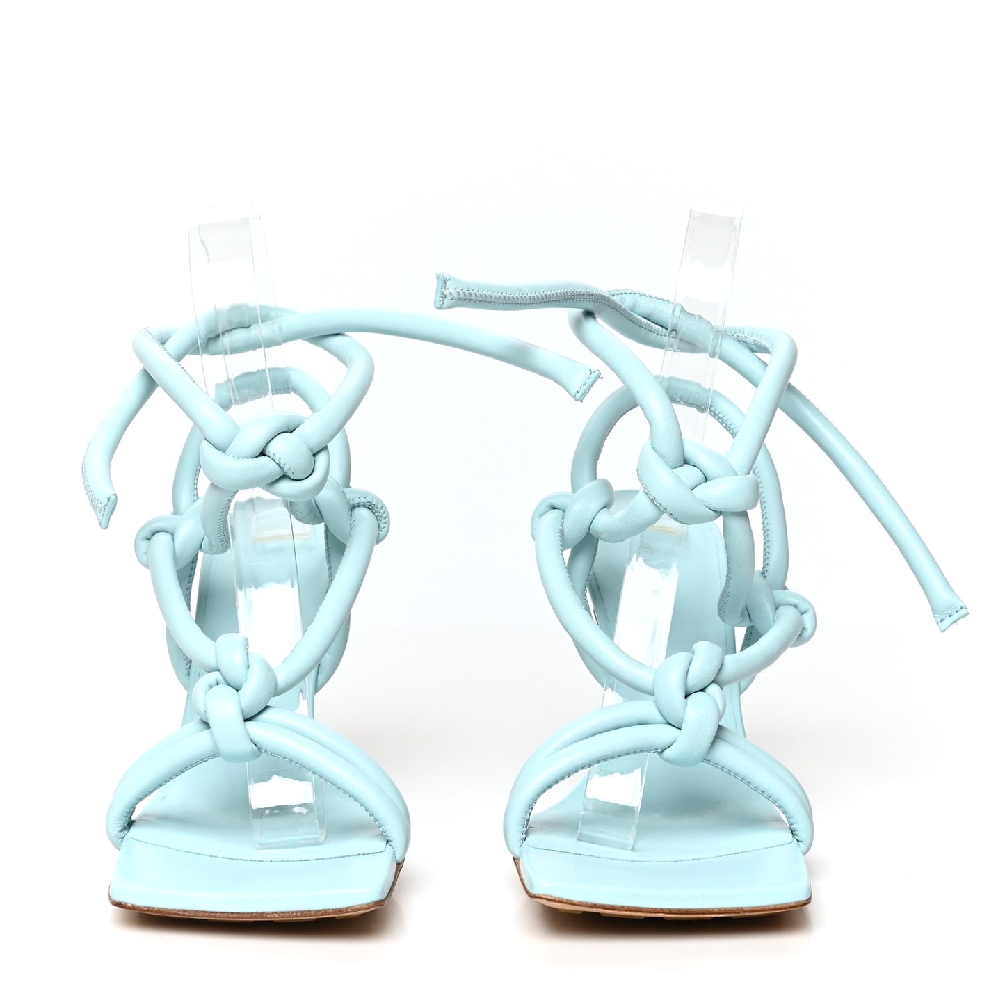 Nappa Dream Knotted Sandals 36 Topazio