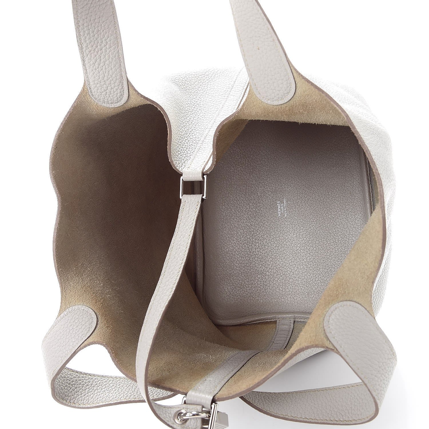 Hermes Taurillon Clemence Picotin 22 MM Gris Perle 5 of 11