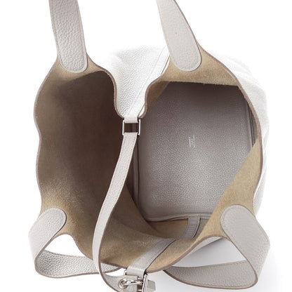 Hermes Taurillon Clemence Picotin 22 MM Gris Perle 5 of 11