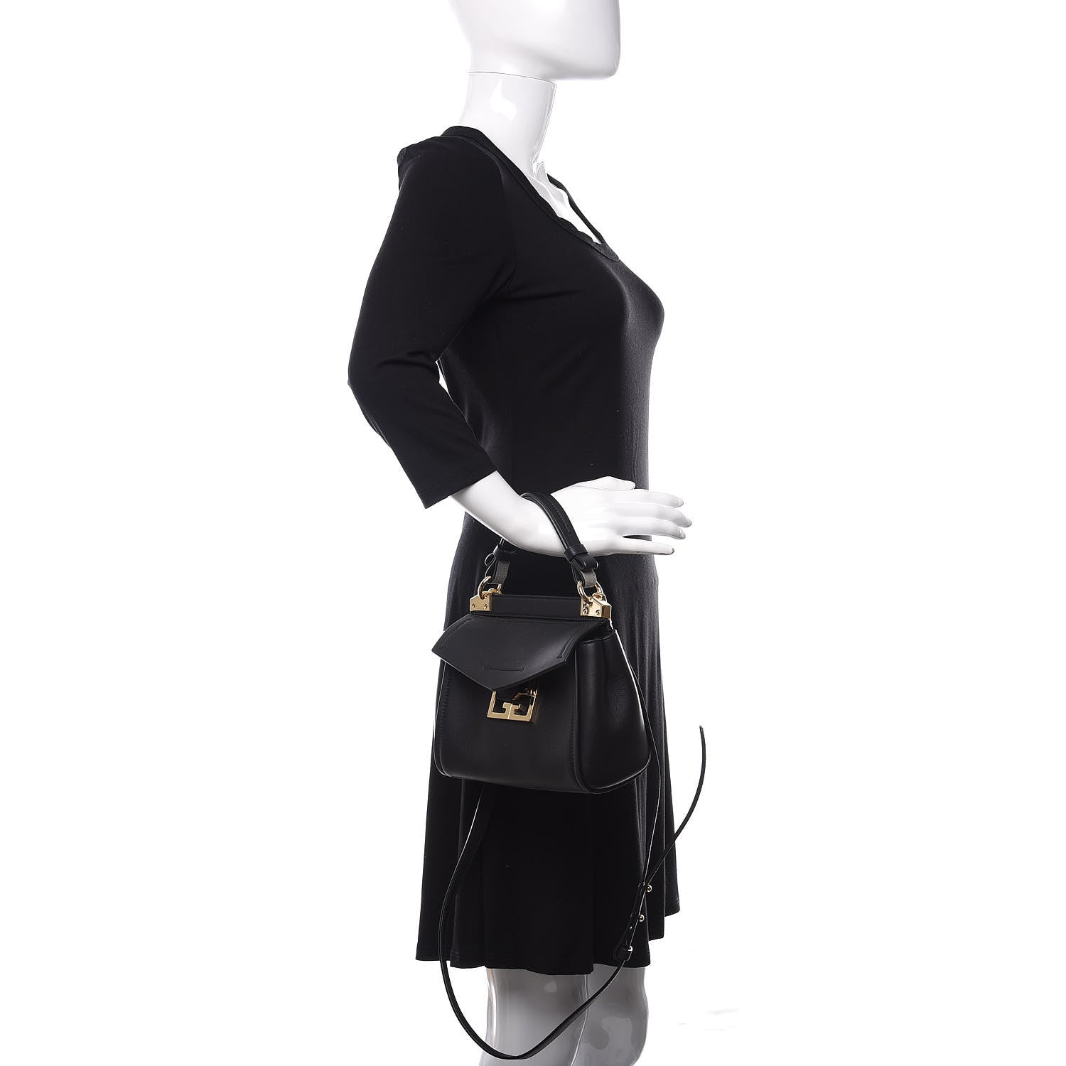 Givenchy Calfskin Mini Mystic Shoulder Bag Black 2 of 9