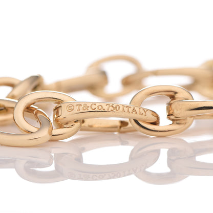 Tiffany 18K Yellow Gold Clasping Oval Link Bracelet 4 of 4
