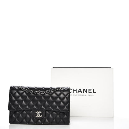 Chanel Lambskin Quilted Medium Double Flap Black 8 of 8