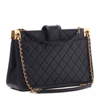 Chanel Lambskin Quilted Elegant CC Shopping Tote Black 2 of 8
