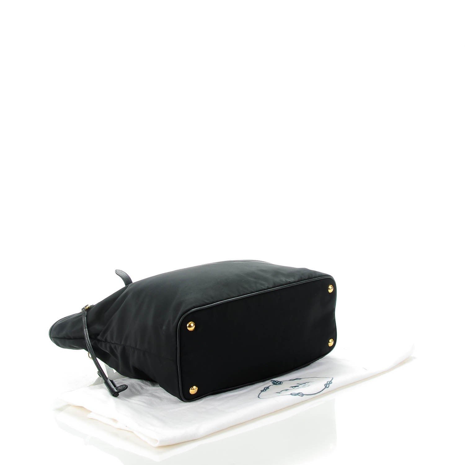 Prada Saffiano Tessuto Nylon Tote Black 4 of 9