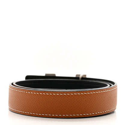 Hermes Epsom Swift 24mm Mini Constance H Belt 75 30 Gold Black 2 of 5